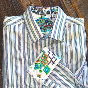 Robert Graham Men’s Long Sleeve Striped Button Down Shirt